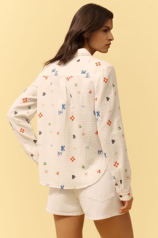 Chemise boutonnée brodée Pilcro Icon #1