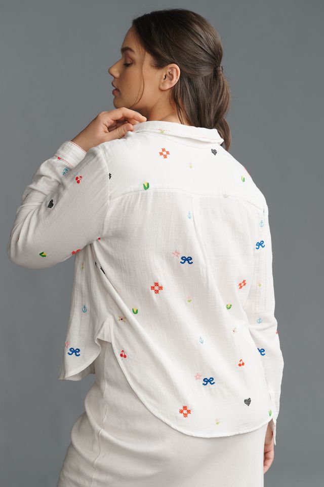 Pilcro Embroidered Icon Buttondown Shirt #3