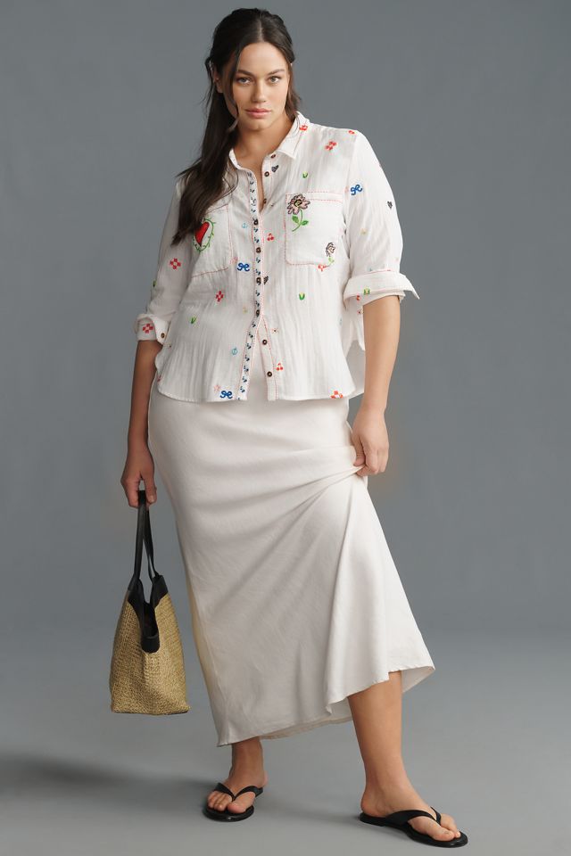 Pilcro Embroidered Icon Buttondown Shirt #4