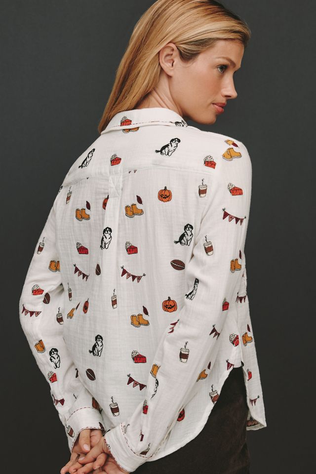 Pilcro Embroidered Icon Buttondown Shirt #2