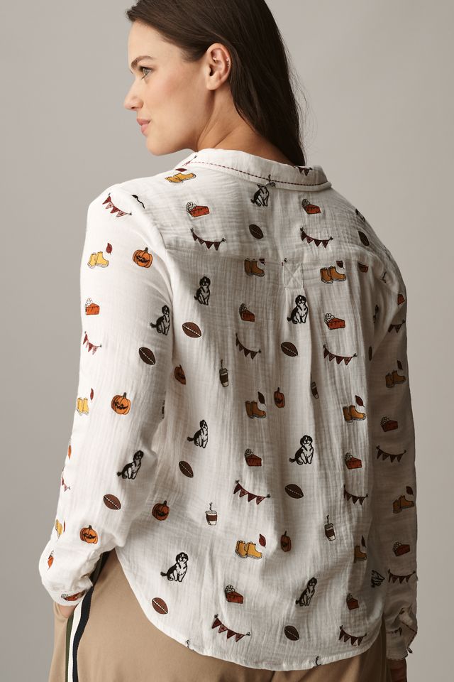 Pilcro Embroidered Icon Buttondown Shirt #4