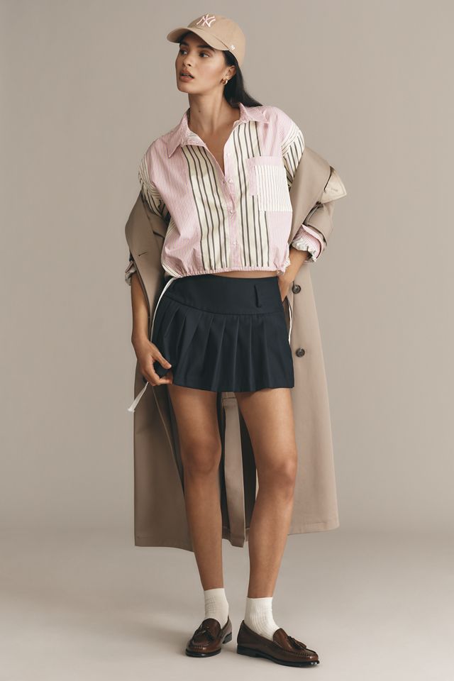 By Anthropologie Drawstring Buttondown Top #2