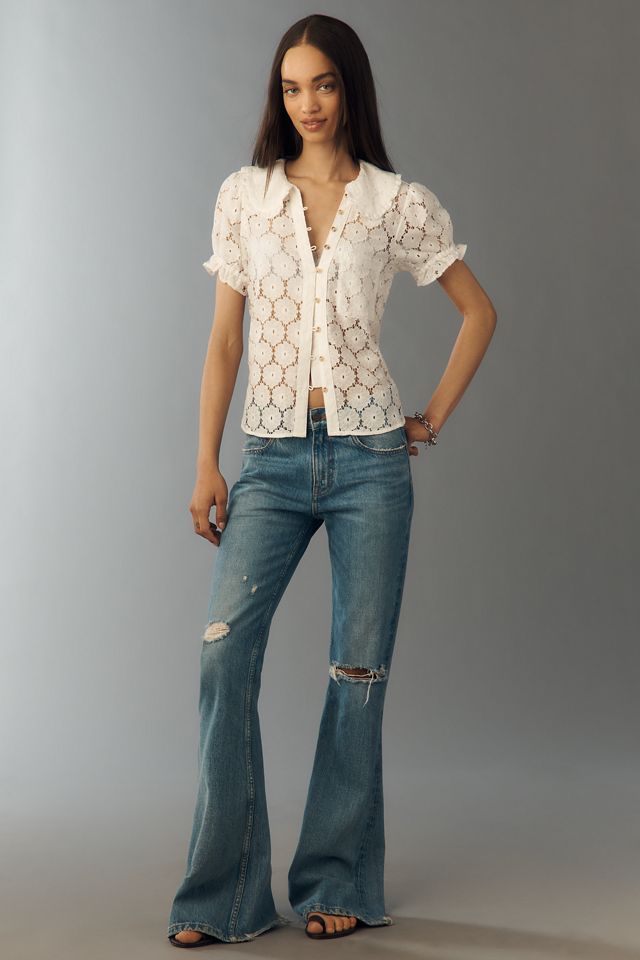 La Blusa Keira con Cuello y Botones de Pilcro: Edición de Encaje #2