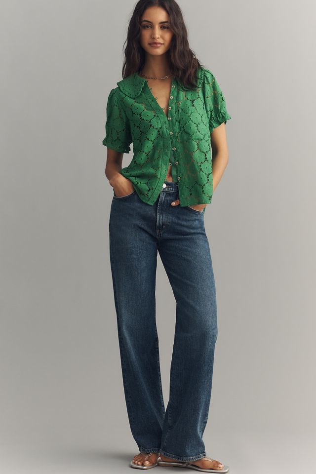 The Keira Lace Blouse by Pilcro | Anthropologie