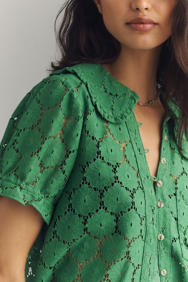 The Keira Lace Blouse by Pilcro | Anthropologie