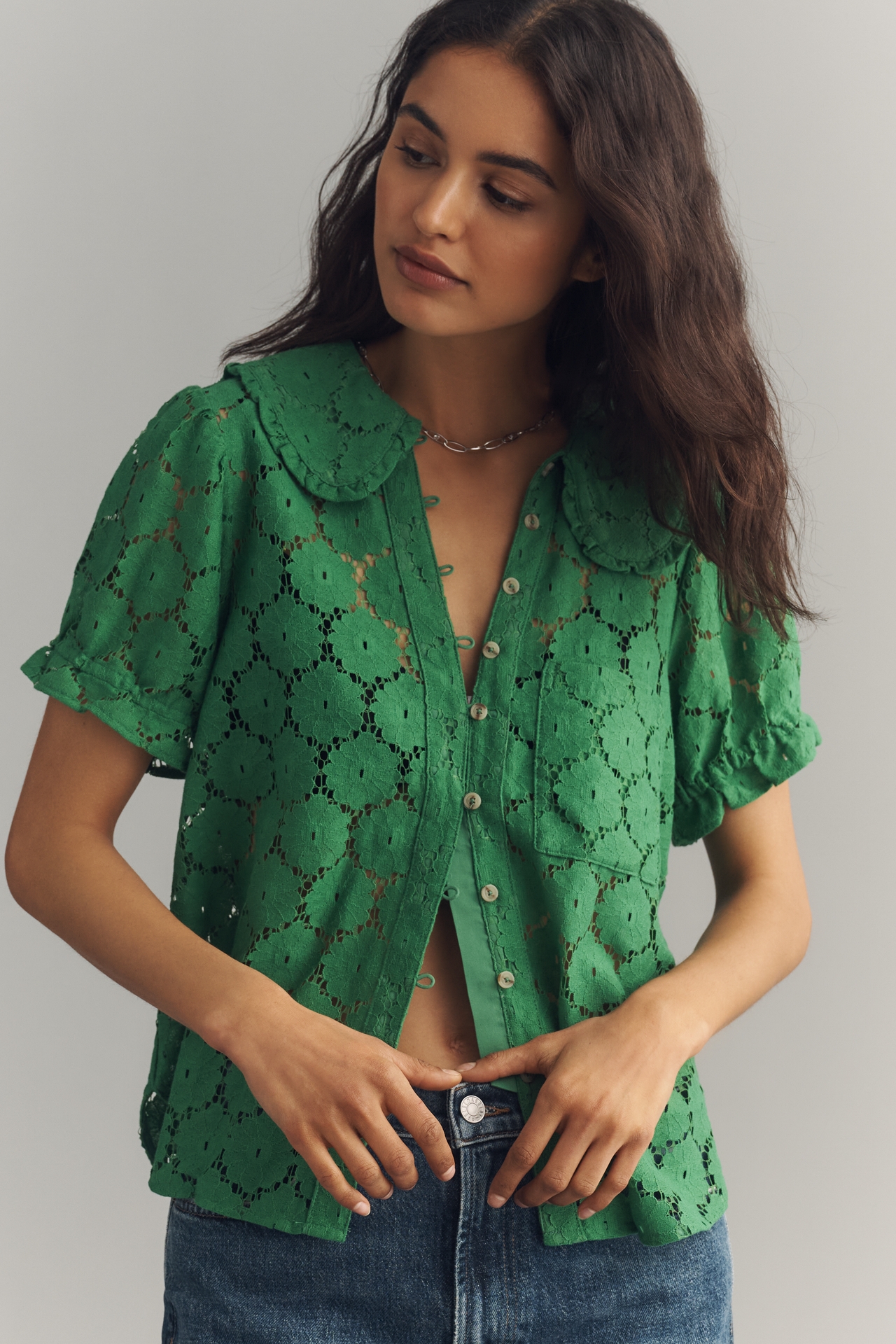 The Keira Lace Blouse by Pilcro