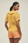 The Keira Collared Button-Front Blouse by Pilcro: Lace Edition
