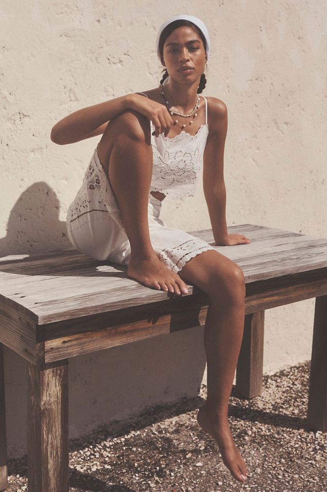 By Anthropologie Cutwork Cropped Tank Top #1