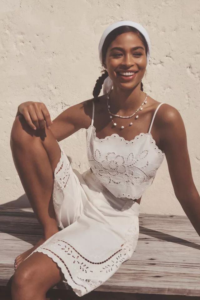 Débardeur court ajouré By Anthropologie