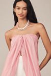 Maeve Strapless Twist Open-Front Long Top