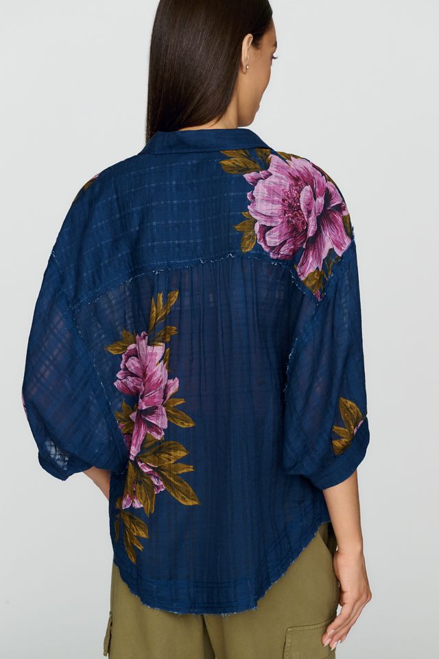 Pilcro Batwing Printed Buttondown Shirt #1