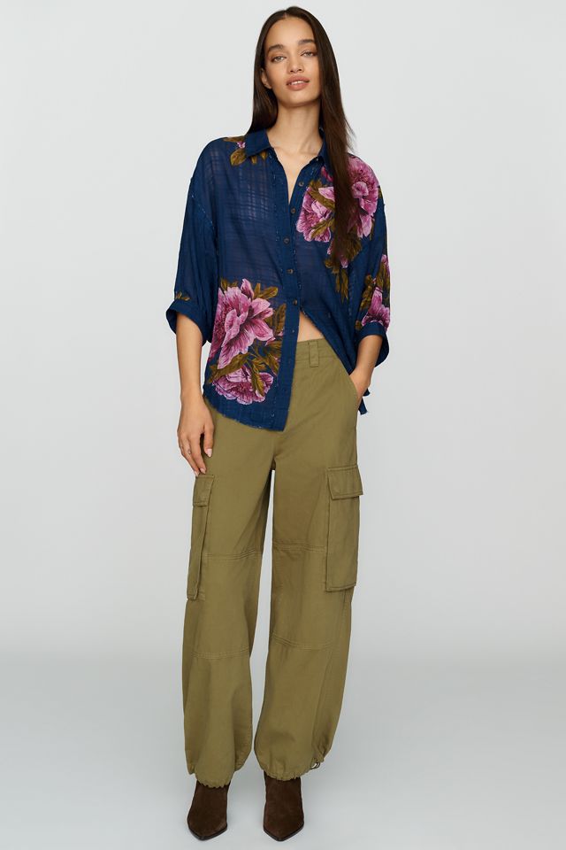 Pilcro Batwing Printed Buttondown Shirt #3