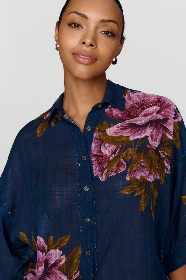 Pilcro Batwing Printed Buttondown Shirt #5