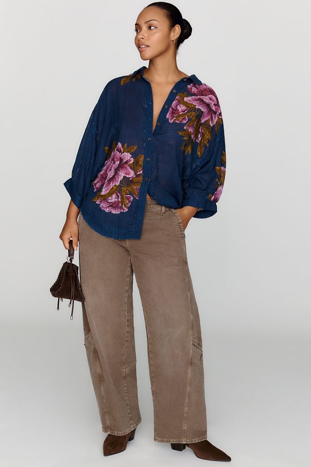 Pilcro Batwing Printed Buttondown Shirt #7