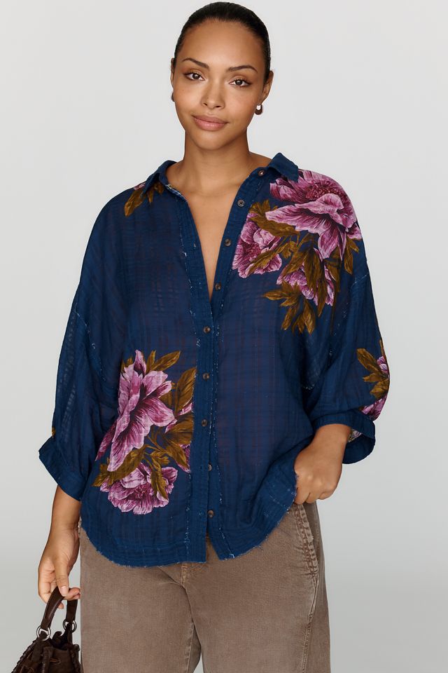 Pilcro Batwing Printed Buttondown Shirt #4