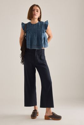 La Blusa Denim Swing de Pilcro