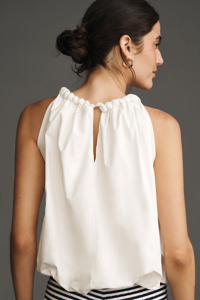 By Anthropologie Braided Bubble-Hem Tank Top #1