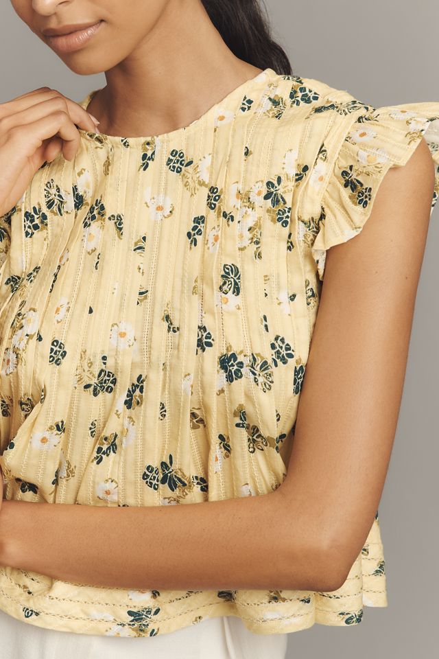 Pilcro Jade Short-Sleeve Pleated Swing Top #2