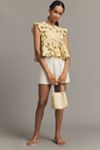 Pilcro Short-Sleeve Pleated Babydoll Blouse