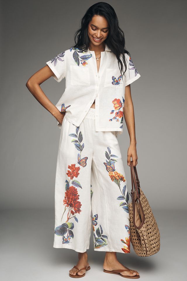The Brenna Short-Sleeve Buttondown Shirt: Linen Edition