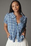 The Keira Plaid Blouse by Pilcro