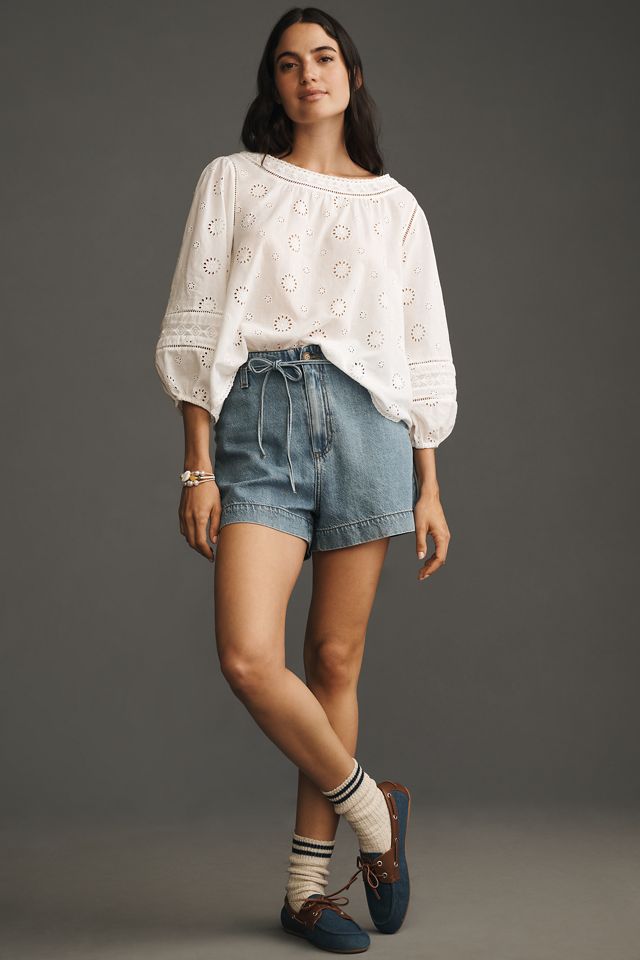 Pilcro Long-Sleeve Eyelet Swing Blouse #2