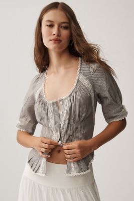 Tシャツ・カットソー THE ANDAMANE SS25 'Viola' blouse (T170941CTNP229 GREIGE) T170901CTNL011876_3.jpg?v=