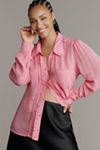 Maeve Sheer Chiffon Buttondown Shirt