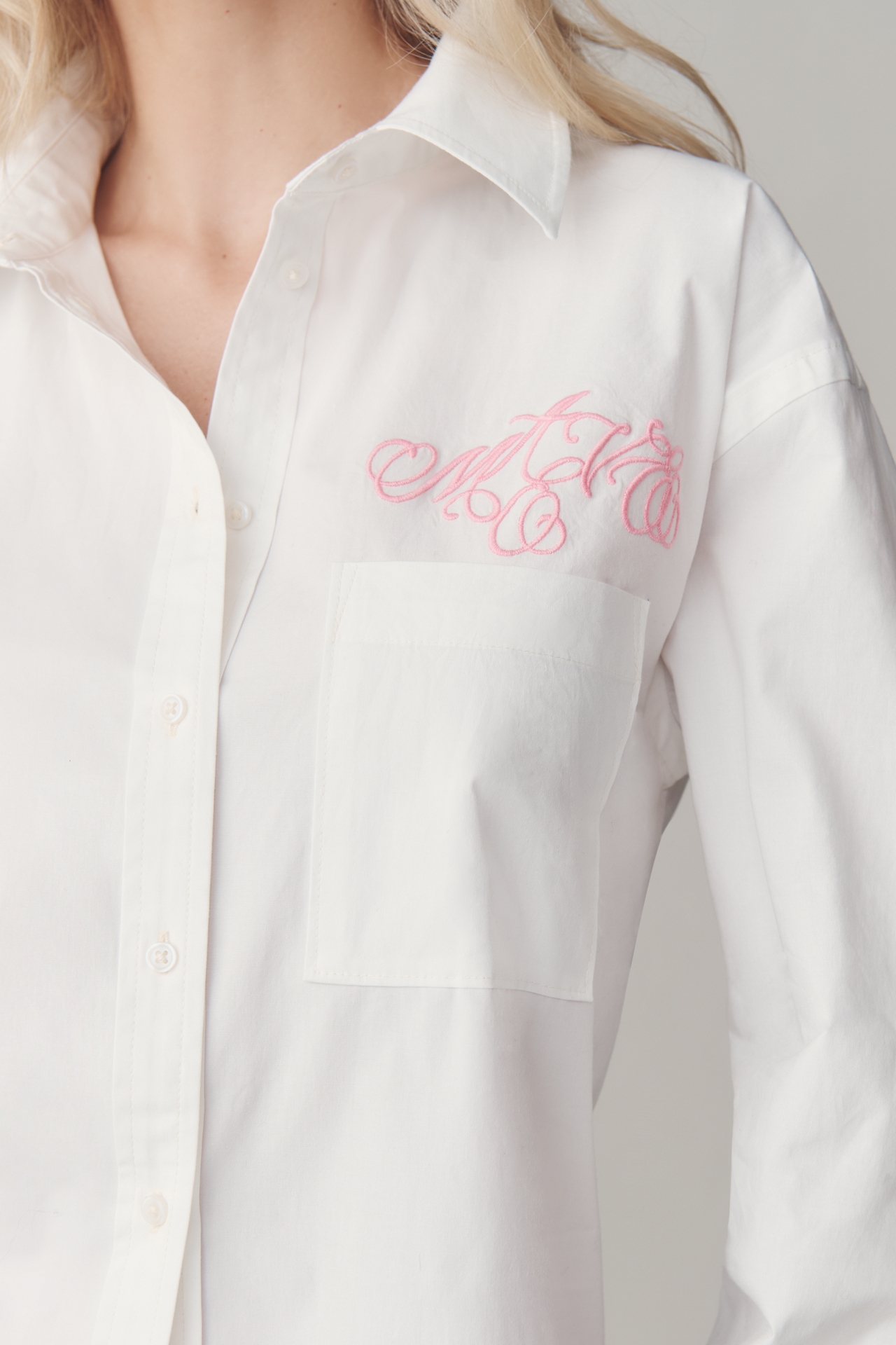 Maeve Monogram Buttondown Shirt