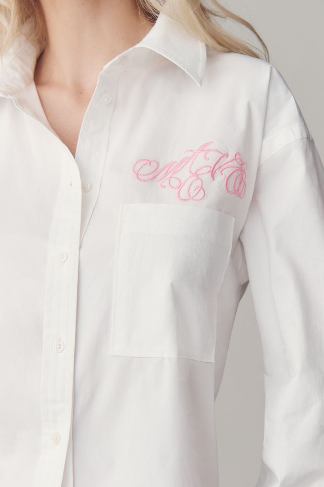 Maeve Monogram Buttondown Shirt #3