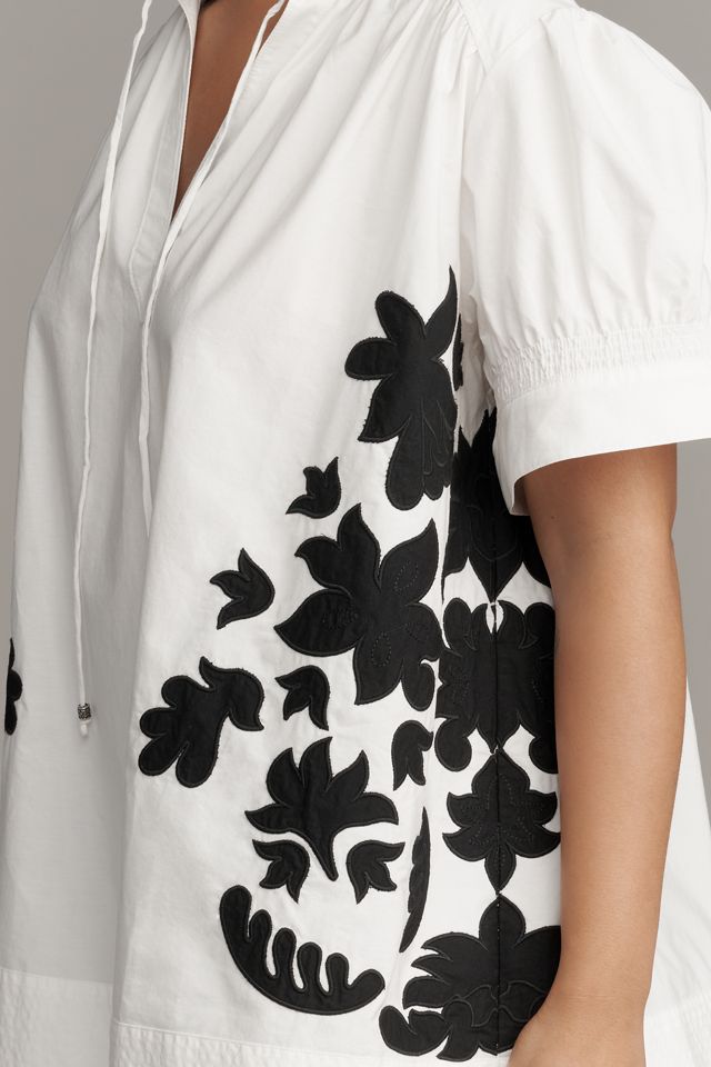 By Anthropologie Embroidered Swing Blouse #5