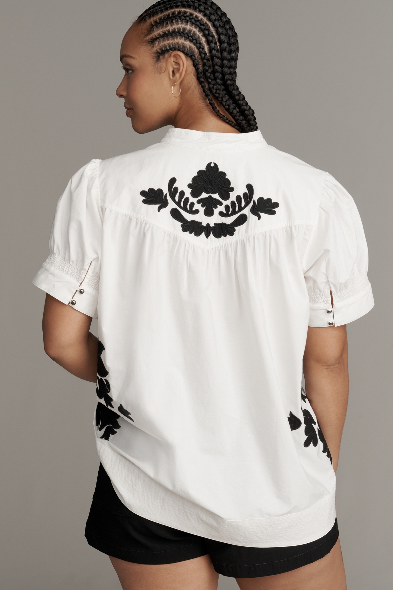 By Anthropologie Embroidered Swing Blouse
