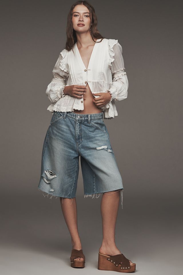 Pilcro Twofer Ruffled Peasant Blouse #2
