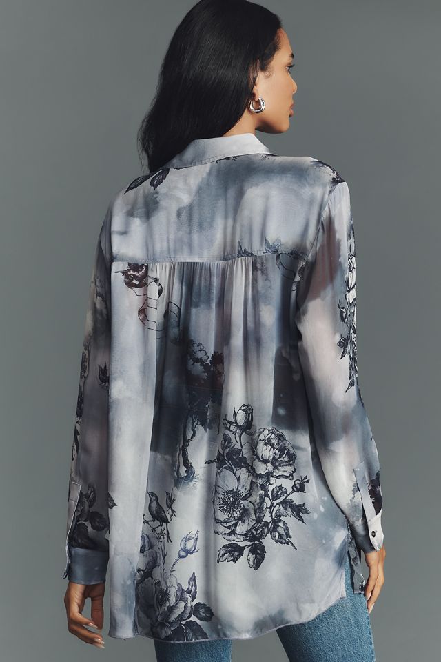 Pilcro Chiffon Buttondown Blouse #2