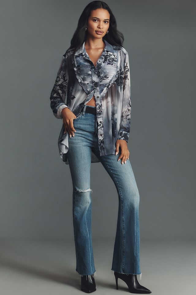 Pilcro Chiffon Buttondown Blouse #3