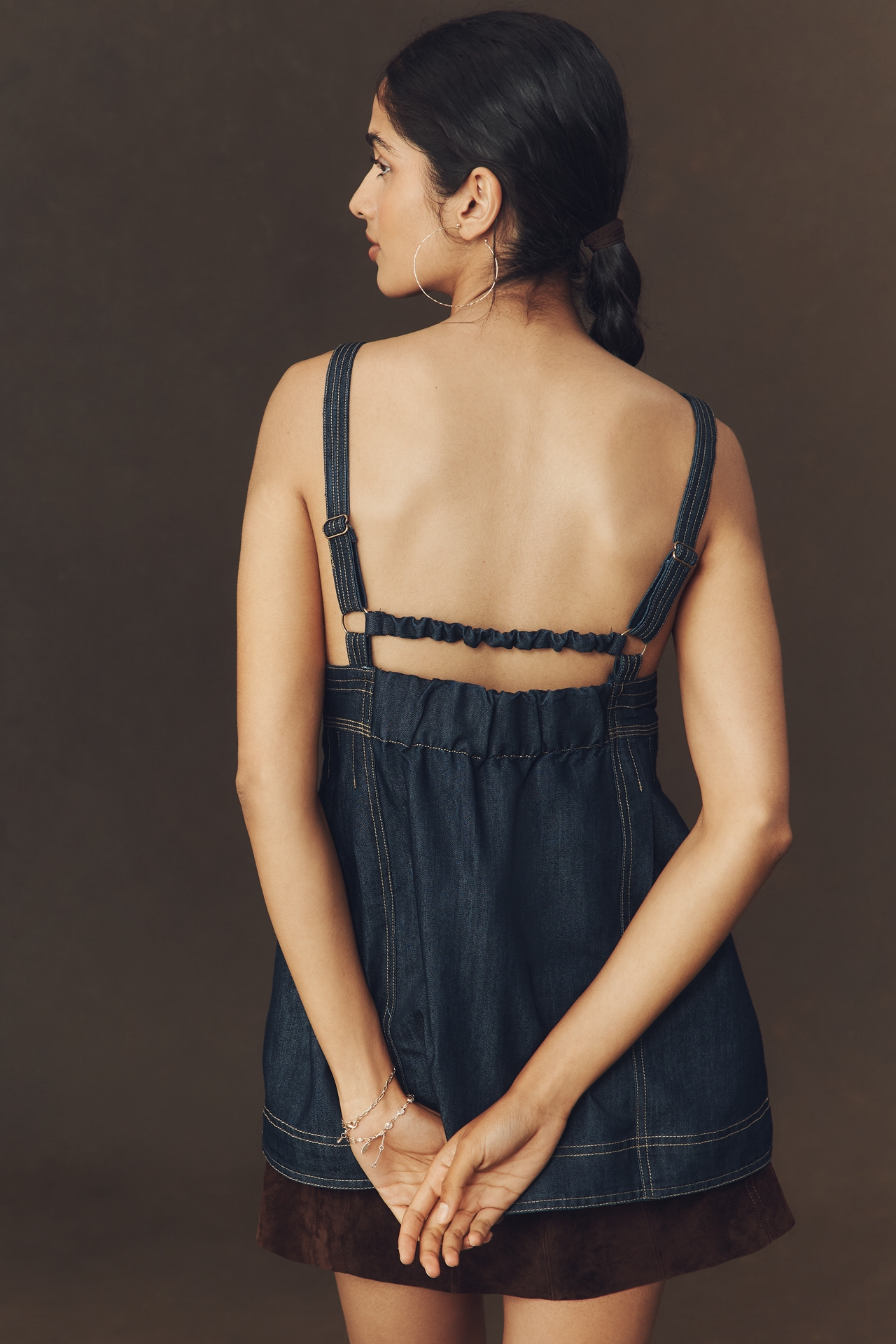 Pilcro Amira Denim Swing Blouse