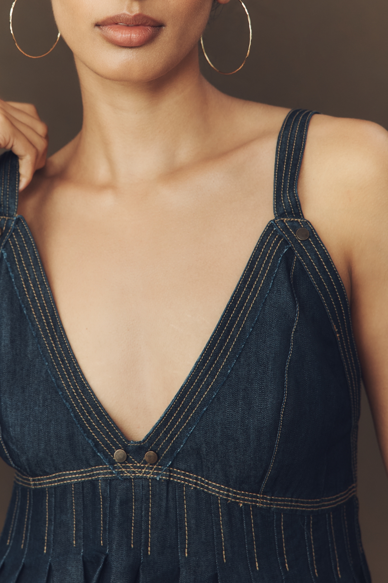 Pilcro Amira Denim Swing Blouse