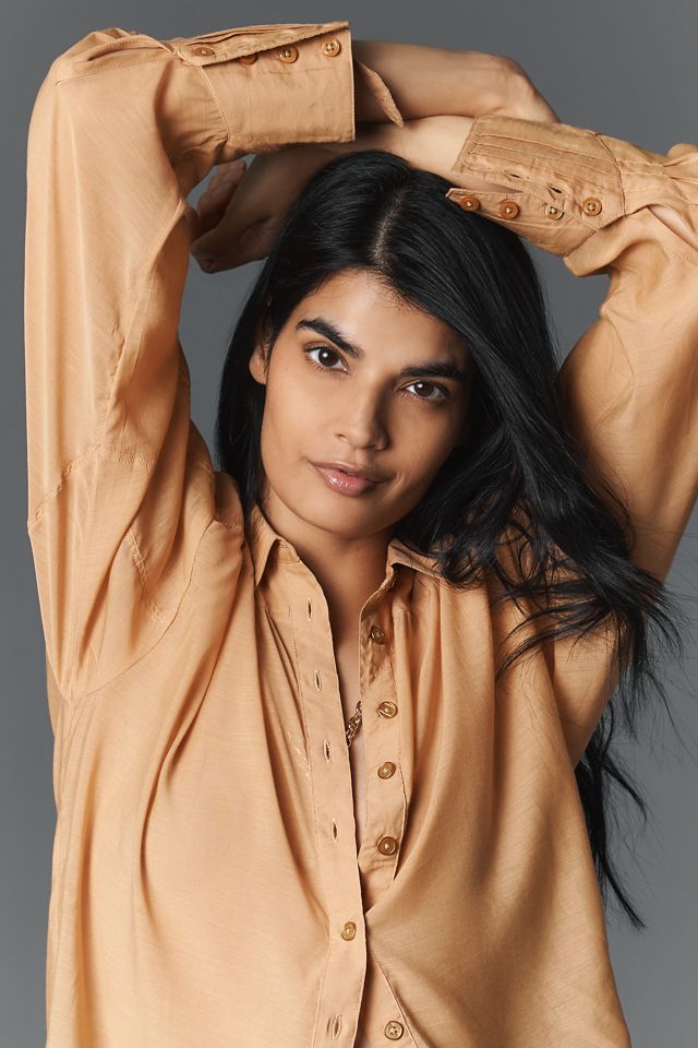 By Anthropologie Sheer Buttondown Shirt #4
