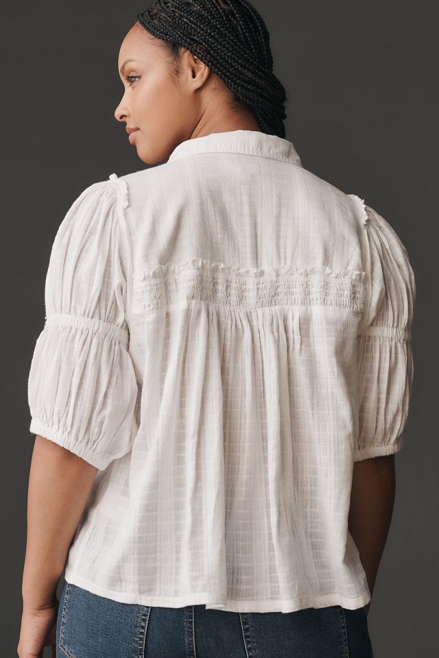 Pilcro Puff-Sleeve Swing Blouse #5