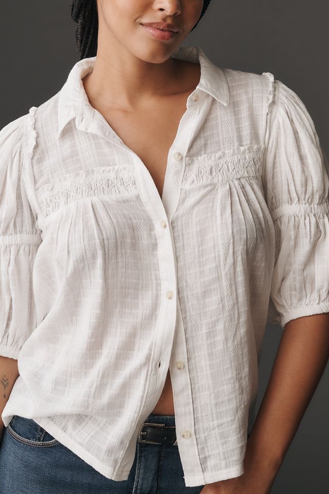 Pilcro Puff-Sleeve Swing Blouse #7