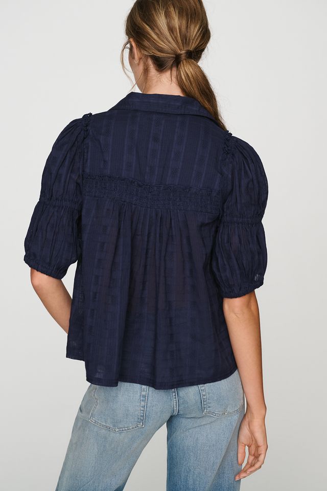 Everlyn Puff-Sleeve Swing Blouse by Pilcro #1