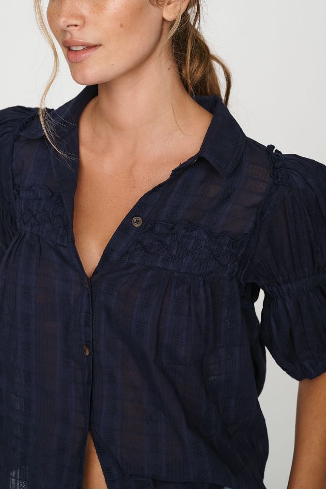Everlyn Puff-Sleeve Swing Blouse by Pilcro #3