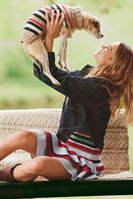 Maeve Long-Sleeve Crop Denim Buttondown Shirt