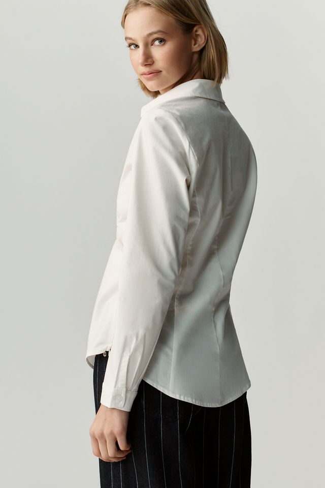 Maeve Twisted Rosette Long-Sleeve Blouse #3