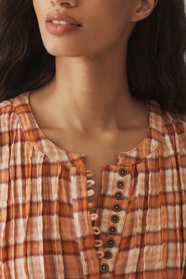 The Lottie Plaid Pleated Tank #3