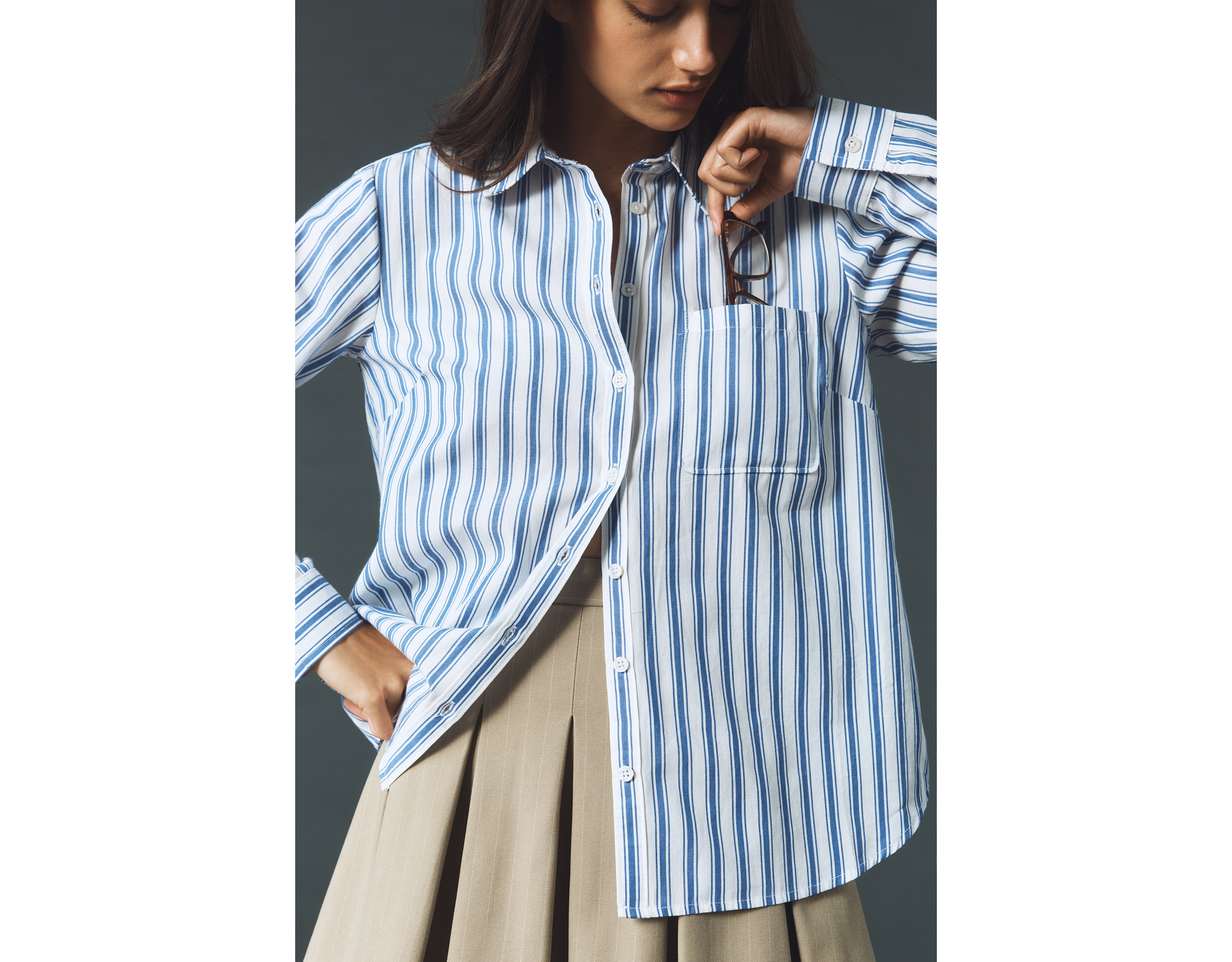 Maeve Kate 100% Cotton Classic Buttondown Shirt