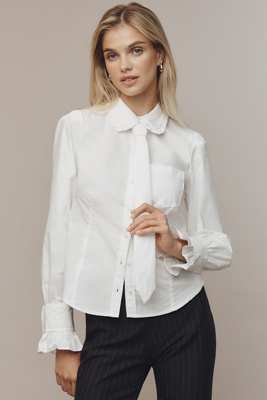 Maeve Necktie Oxford Buttondown Shirt