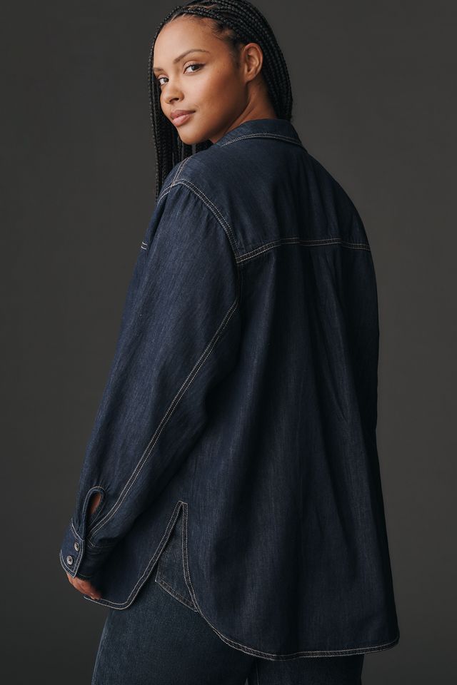 Pilcro Denim Ruffle Buttondown Tunic #5