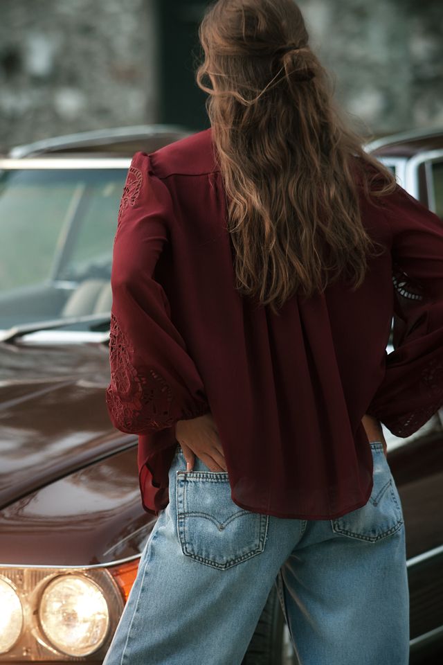 The Estela Sheer Embroidered Blouse #2
