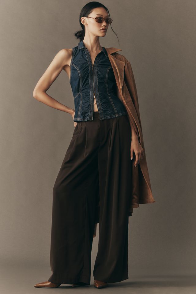 Pilcro Denim Zip-Front Vest #2